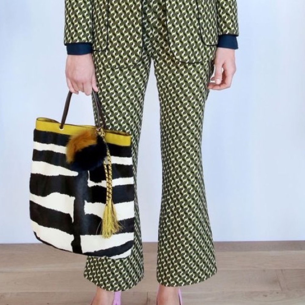 Jcrew Collection Ratti Geometric Tile Print Cropped Pants 12